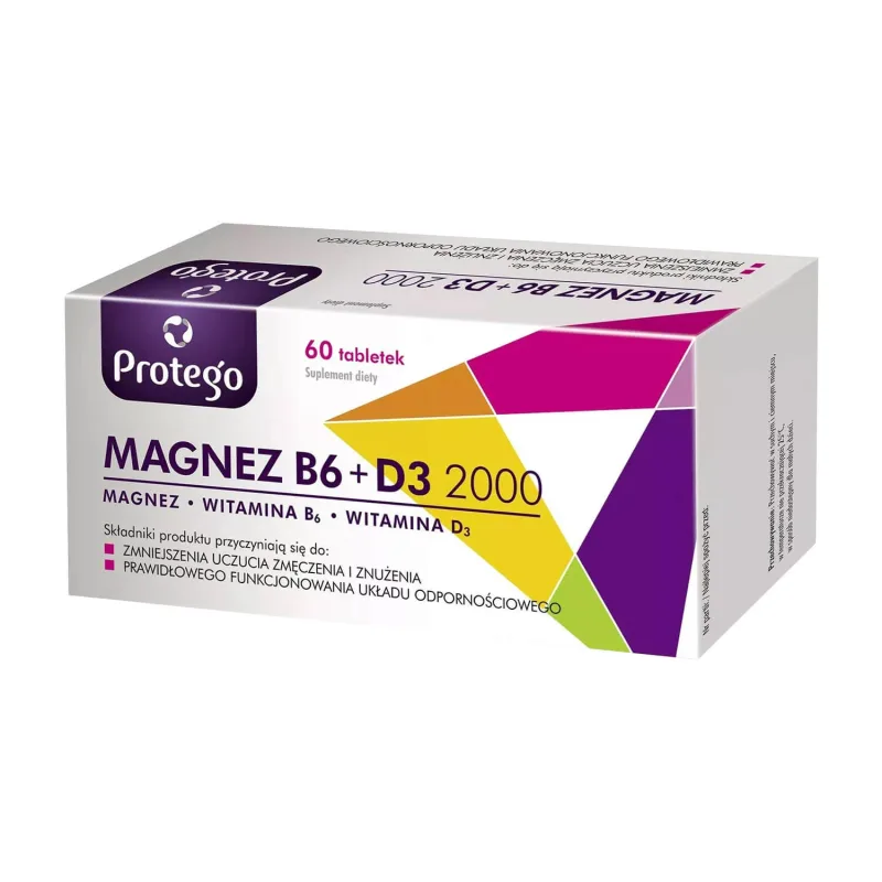 Protego Magnesium B6 + D3 2000 UI, 60 comprimate — preț și oferte