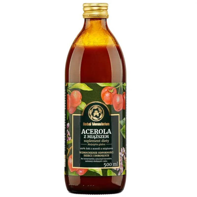 Herbal Monasterium Acerola, 100% suc de pulpă, 500 ml — preț și oferte