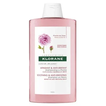 Sampon cu extract de bujor pentru scalp iritat, 200ml, Klorane — preț și oferte