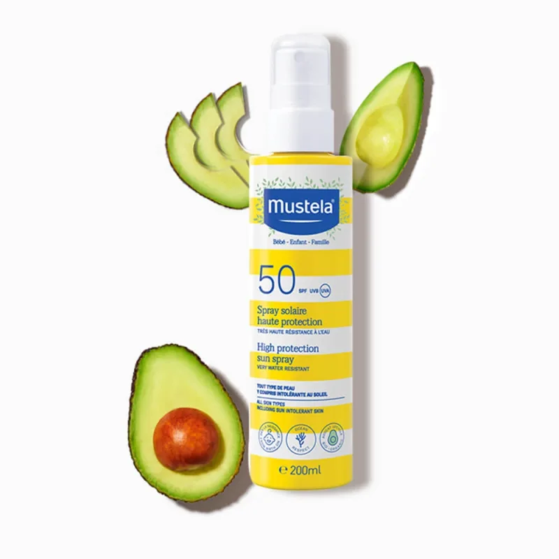 Mustela Sun Bebe Enfant-Famille, Spray de protecție solară pentru față și corp, SPF 50, 200 ml — preț și oferte