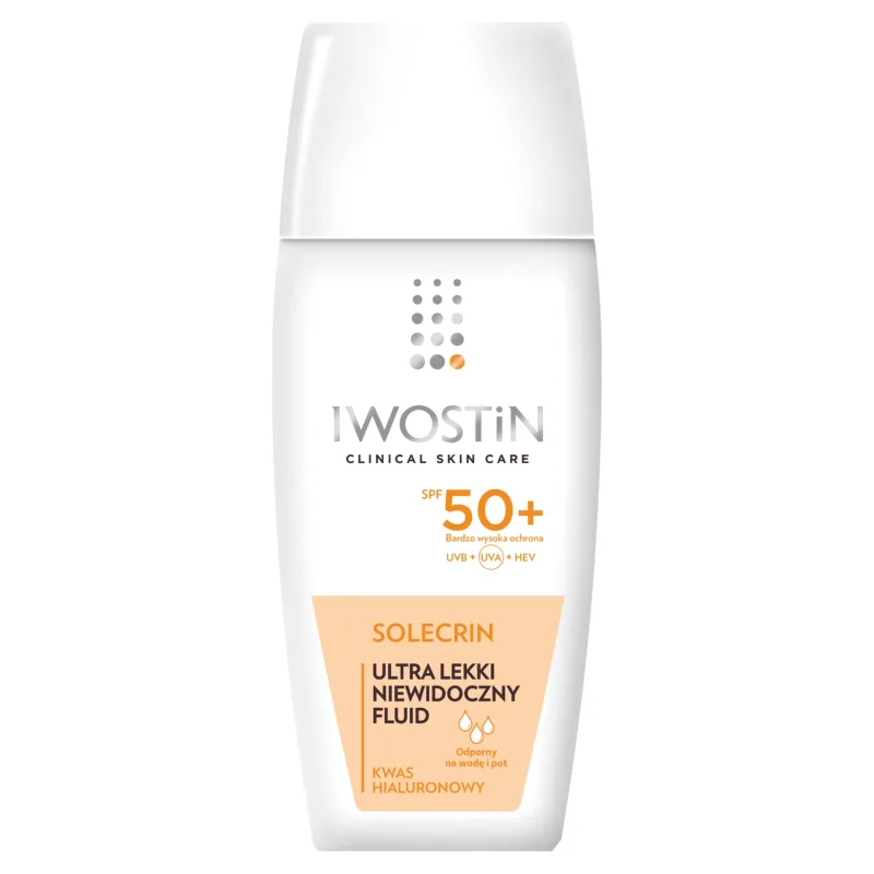 Iwostin Solecrin, Fluid invizibil ultraușor, SPF 50+, piele sensibilă, 40 ml — preț și oferte