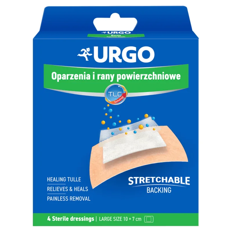 Urgo Arsuri și răni superficiale, pansament mare, 10 cm x 7 cm, 4 bucăți — preț și oferte