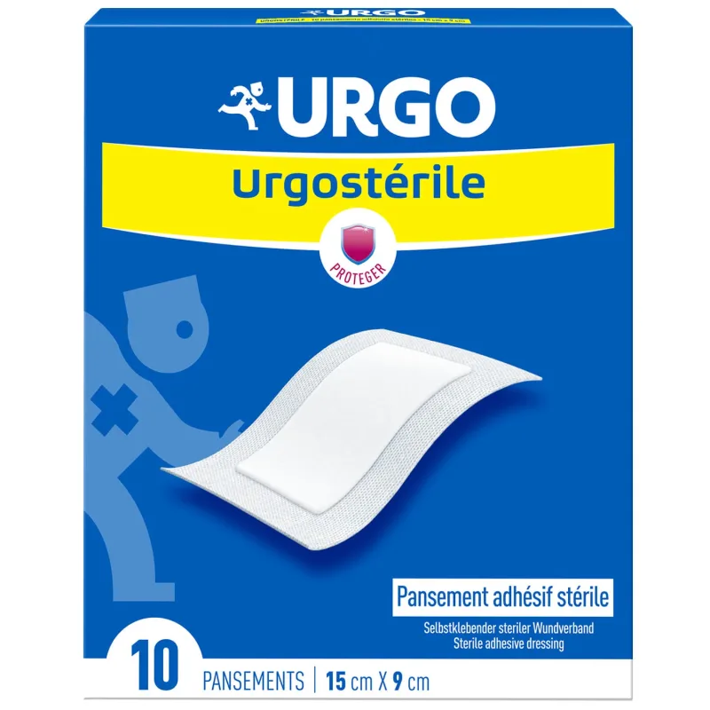 Urgo Urgosterile, pansament steril, autoadeziv, 10 cm x 15 cm, 10 bucăți — preț și oferte