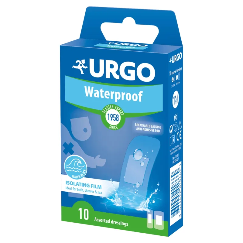 Urgo Waterproof, plasturi pentru pansamente, impermeabili, 10 bucăți — preț și oferte