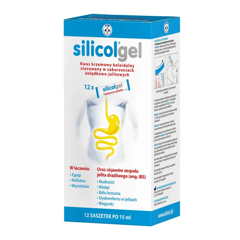 Silicolgel, gel oral, 15 ml x 12 plicuri — preț și oferte