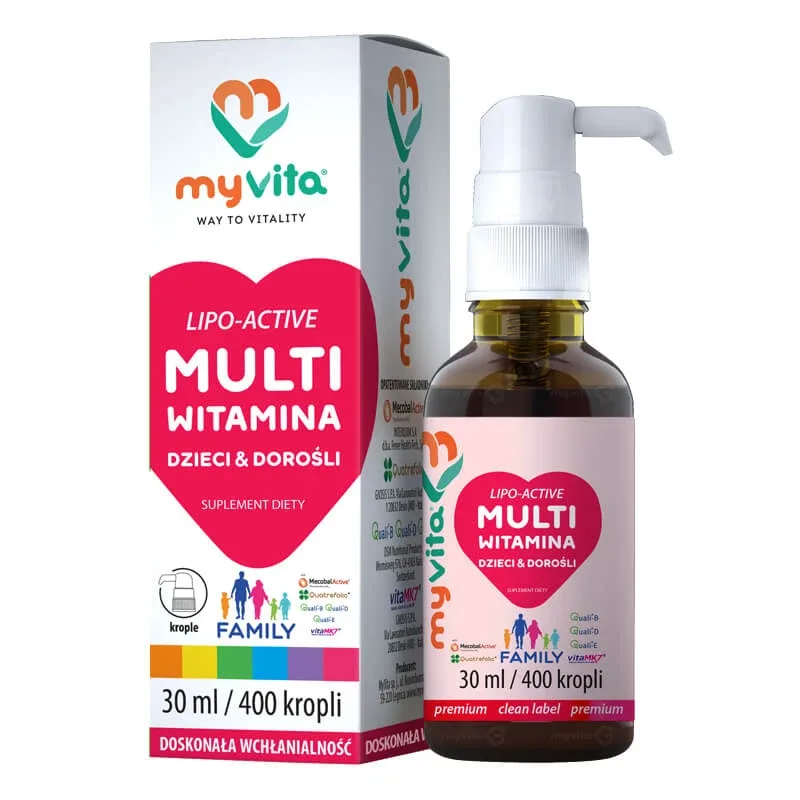 MyVita Multivitamin Family, picături pentru copii și adulți, 30 ml — preț și oferte