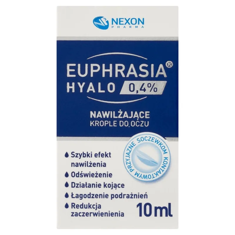 Euphrasia Hyalo 0,4%, picături hidratante pentru ochi, 10 ml — preț și oferte