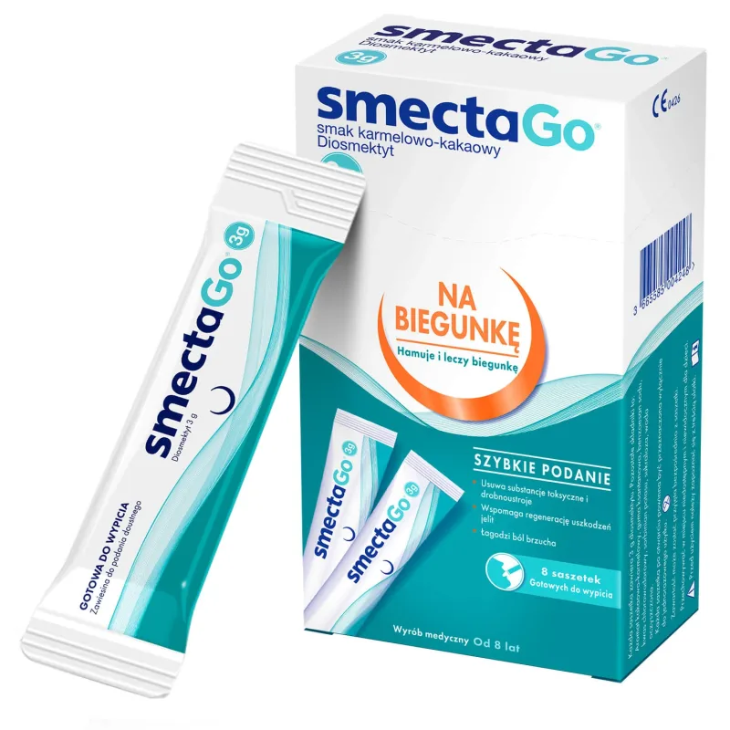 SmectaGo, aromă de caramel și cacao, 8 pliculețe — preț și oferte
