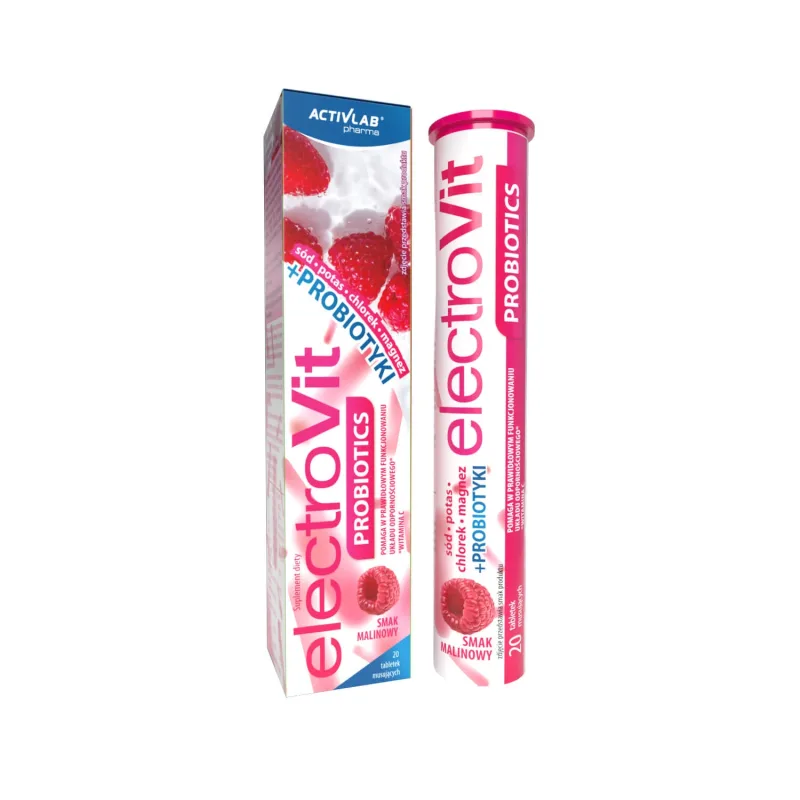 Activlab Pharma ElectroVit Probiotics, aromă de zmeură, 20 comprimate efervescente — preț și oferte