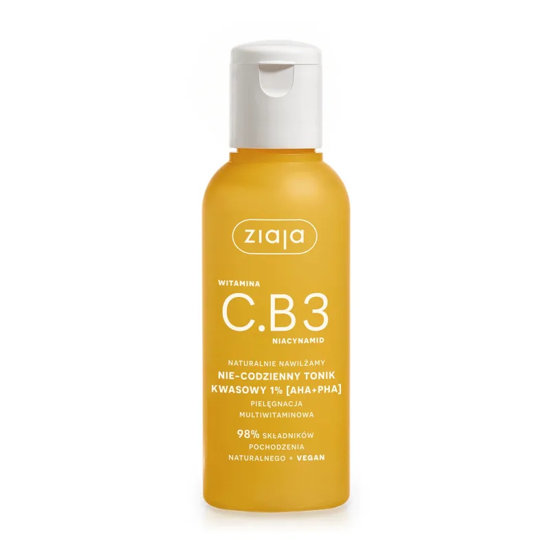 Ziaja Vitamin C.B3 Niacinamide, tonic acid non zilnic 1% [AHA+PHA], 120 ml — preț și oferte