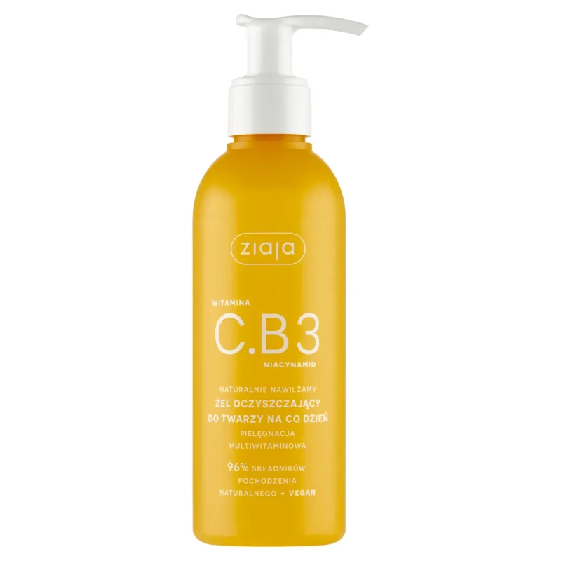 Ziaja Vitamin C.B3 Niacinamide, gel de curățare zilnică a feței, 190 ml — preț și oferte