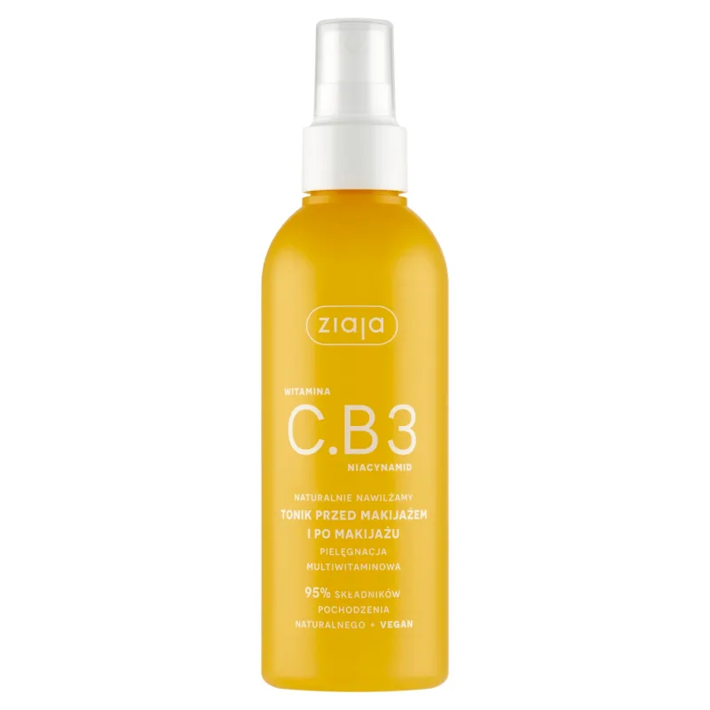 Ziaja Vitamin C.B3 Niacinamide, tonic înainte și după machiaj, spray, 190 ml — preț și oferte