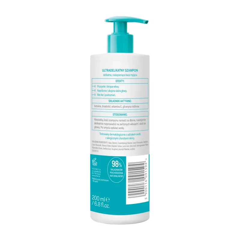 Oillan Baby, Șampon ultra-ușor, din prima zi de viață, 200 ml — preț și oferte