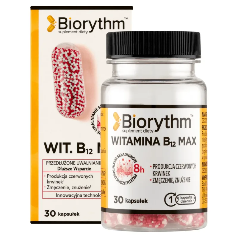 Biorythm Vitamina B12 Max, 30 capsule — preț și oferte