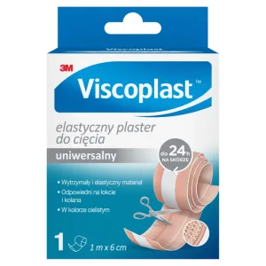 Viscoplast Elastic, tencuială de tăiere, bej, 1 m x 6 cm, 1 bucată
