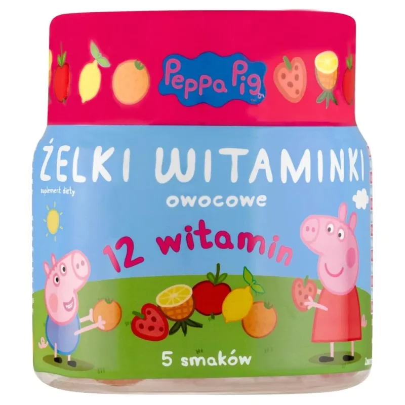 Vitamina Peppa Pig Jelly, aromă de fructe, de la 3 ani, 60 bucăți — preț și oferte