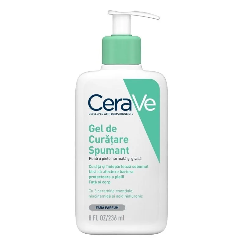 Gel de curatare Spumant piele normal-grasa, 236 ml, CeraVe — preț și oferte