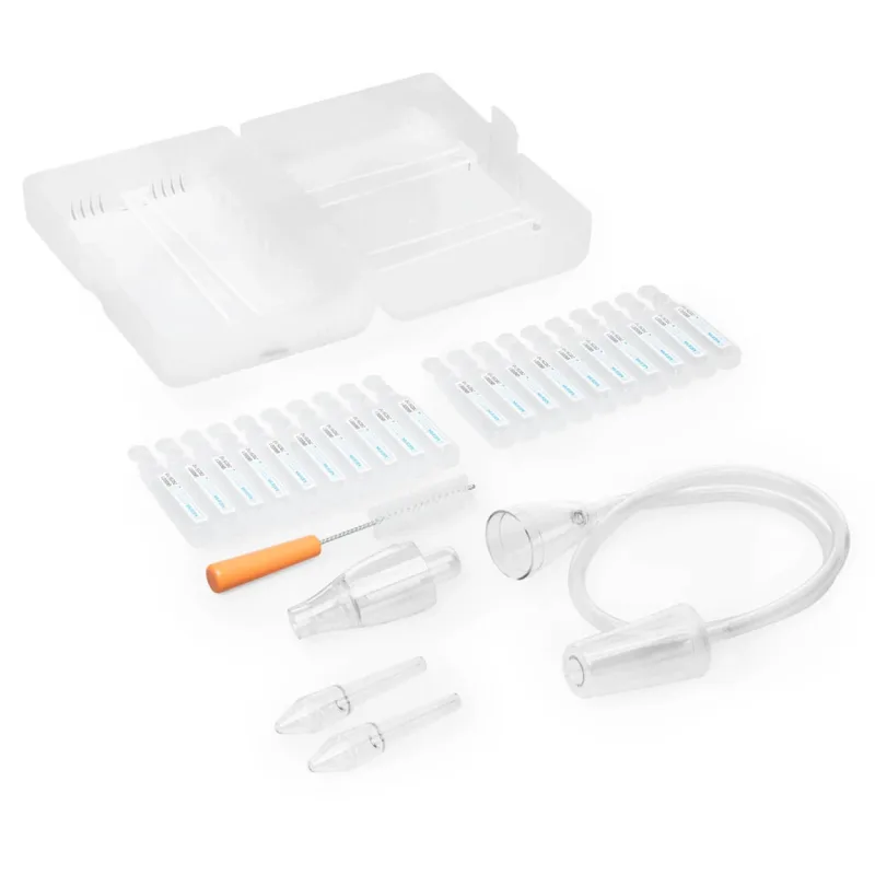 Katarek Complete Secure+, trusă pentru rinită, aspirator + soluție salină, 5 ml x 20 fiole — preț și oferte