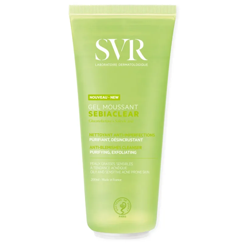 SVR Sebiaclear, gel spumă de curățare, gel de curățare a porilor, 200 ml — preț și oferte