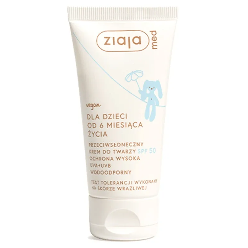 Ziaja Med, Cremă de protecție solară pentru față, de la 6 luni, SPF 50, 50 ml — preț și oferte