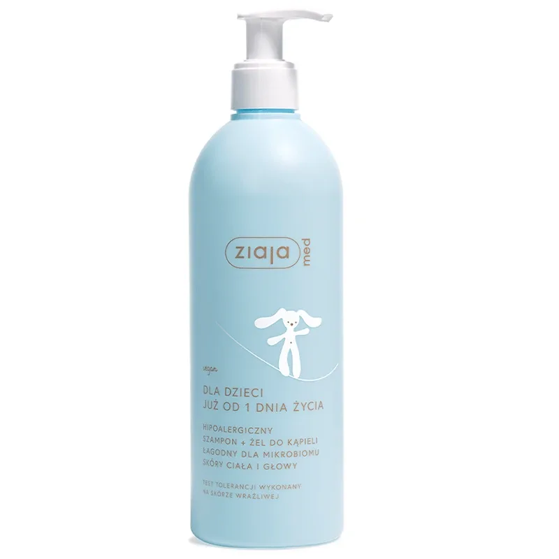 Ziaja Med, șampon hipoalergenic + gel de baie, din prima zi de viață, 400 ml — preț și oferte