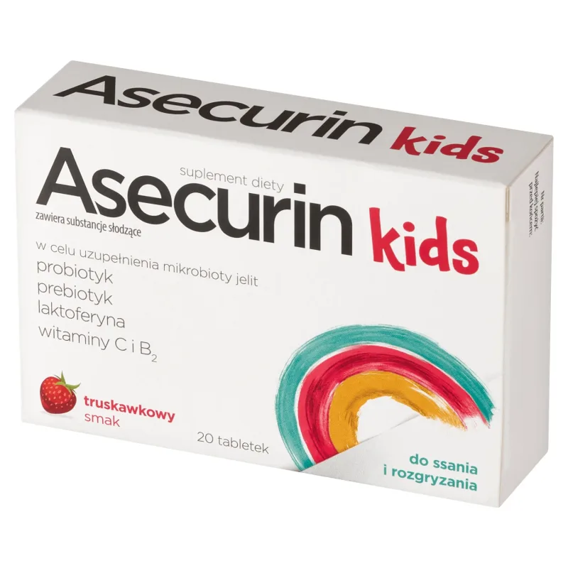 Asecurin Kids, aromă de căpșuni, 20 comprimate pentru supt și mestecat AFLOFARM — preț și oferte