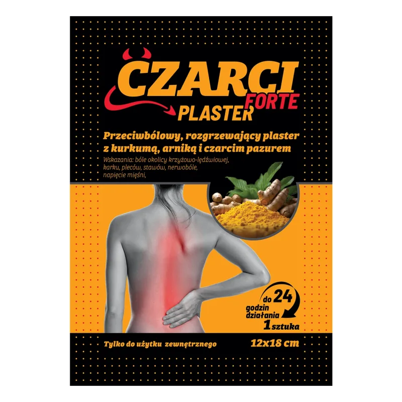 Black Patch Forte, analgezic, plasture de încălzire cu turmeric, arnică și gheara diavolului, 12 x 18 cm, 1 bucată — preț și oferte