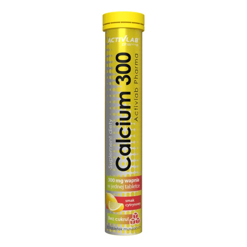 Activlab Pharma Calcium 300, fără zahăr, aromă de lămâie, 20 comprimate efervescente — preț și oferte