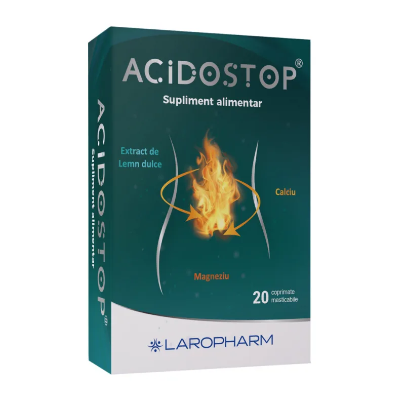 Acidostop, 20 comprimate masticabile, Laropharm — preț și oferte