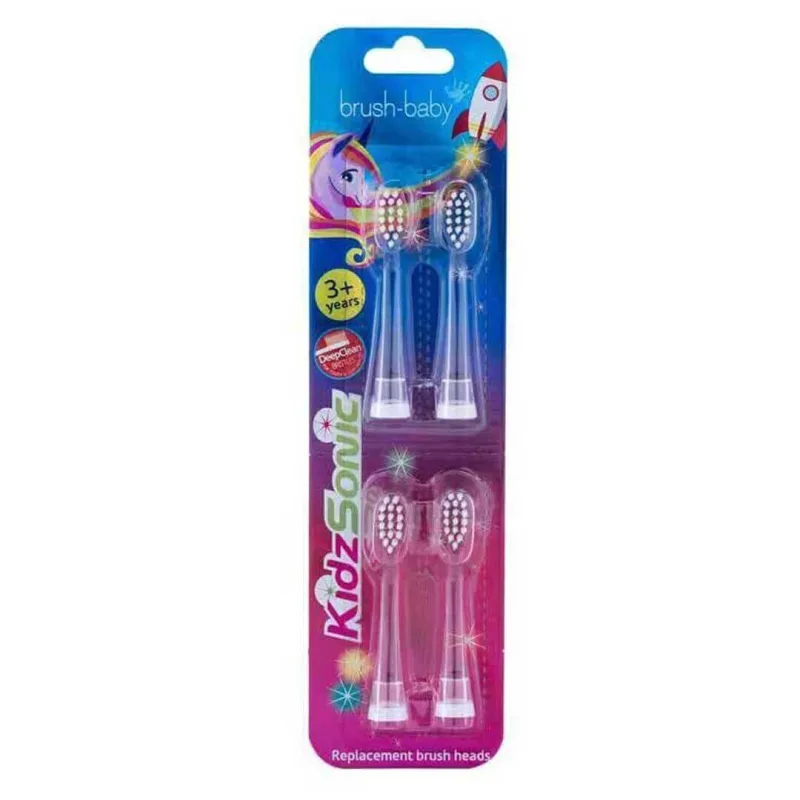 Brush-Baby KidzSonic, sfaturi periuță de dinți sonică pentru copii, peste 3 ani, 4 bucăți — preț și oferte