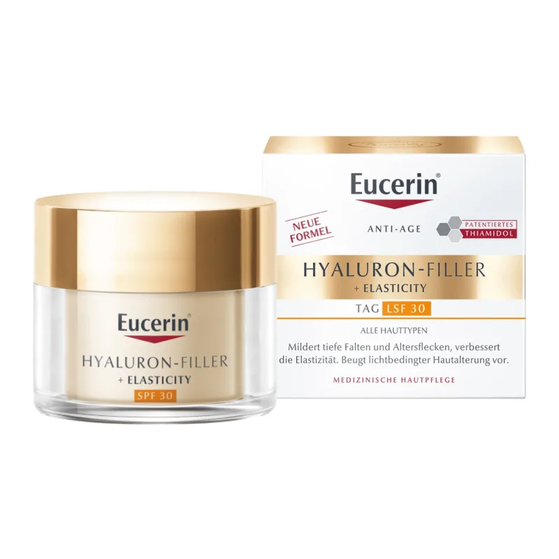 Eucerin Hyaluron Filler + Elasticity, cremă de zi antirid cu tiamidol, SPF 30, 50 ml — preț și oferte