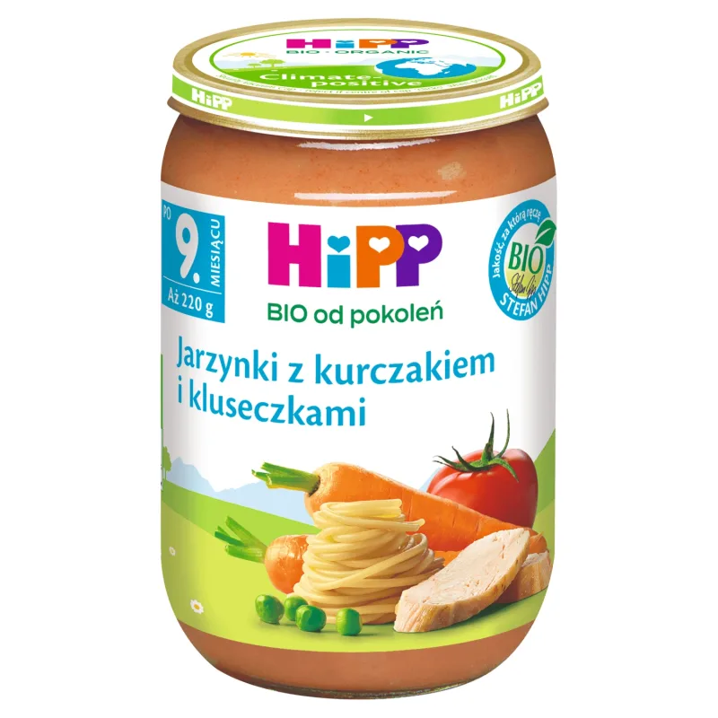 Farfurie HiPP Bio, legume cu pui și tăiței, după 9 luni, 220 g — preț și oferte