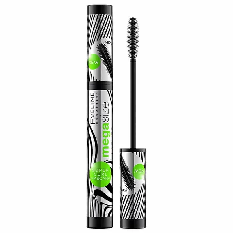 Eveline Cosmetics Mega Size Lashes, rimel, alungire și curbare a genelor, negru, 10 ml — preț și oferte
