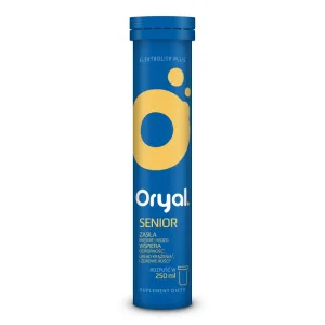 Oryal Senior, aromă de portocale și bergamotă, 20 comprimate efervescente