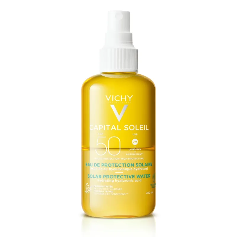 Vichy Capital Soleil Apa cu Protectie Solara SPF50 fata si corp, 200ml — preț și oferte