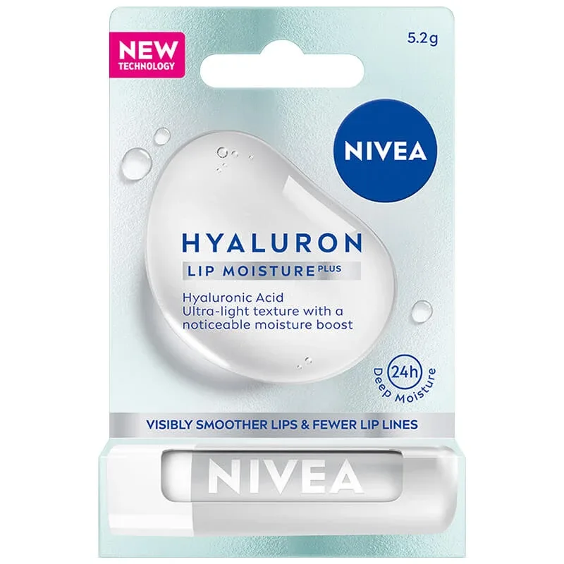 Nivea Hyaluron, balsam de buze transparent, 5,2 g — preț și oferte