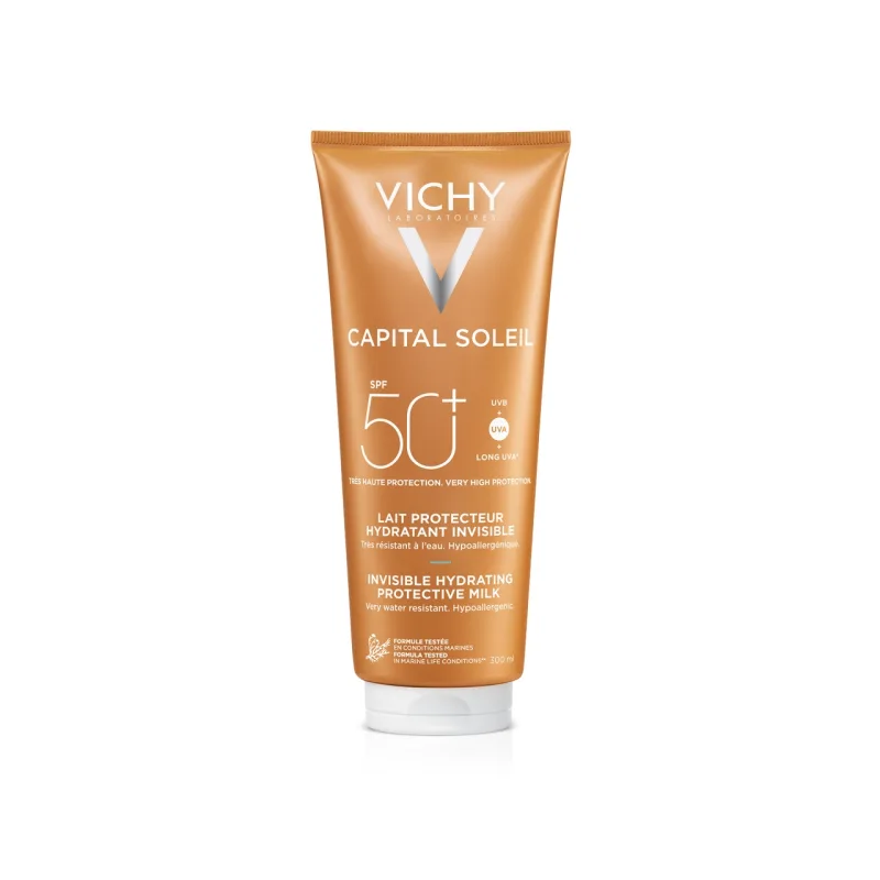 Vichy Capital Soleil Lapte Hidratant SPF50+ fata si corp, 300ml — preț și oferte