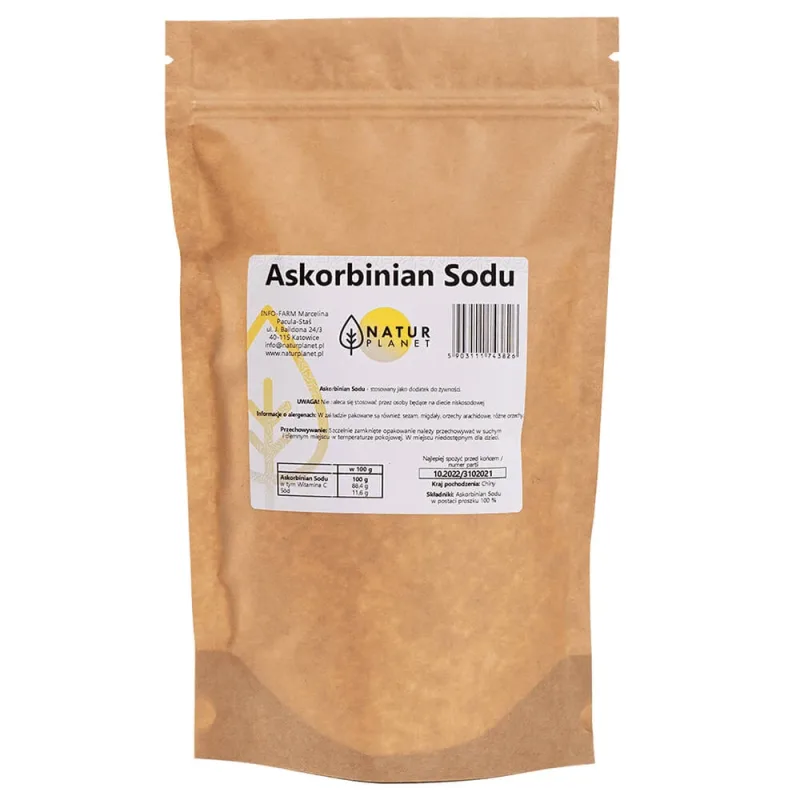 Natur Planet Ascorbat de sodiu, pulbere, 500 g — preț și oferte
