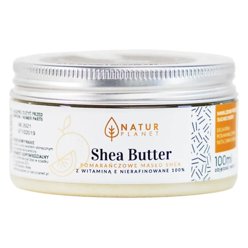 Natur Planet, unt de shea, nerafinat, portocaliu, cu vitamina E, 100 ml — preț și oferte