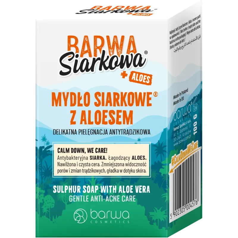 Barwa Siarkowa, săpun sulfurat cu aloe vera, îngrijire anti-acnee, 100 g — preț și oferte