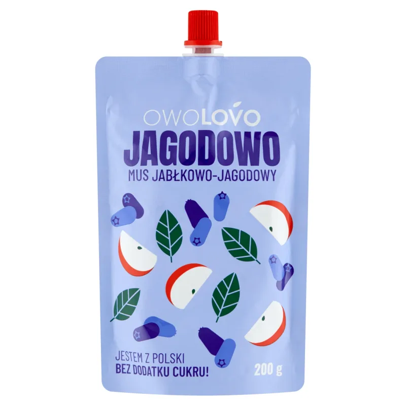 Owolovo mousse de fructe de pădure și mere într-un tub, 200 g — preț și oferte