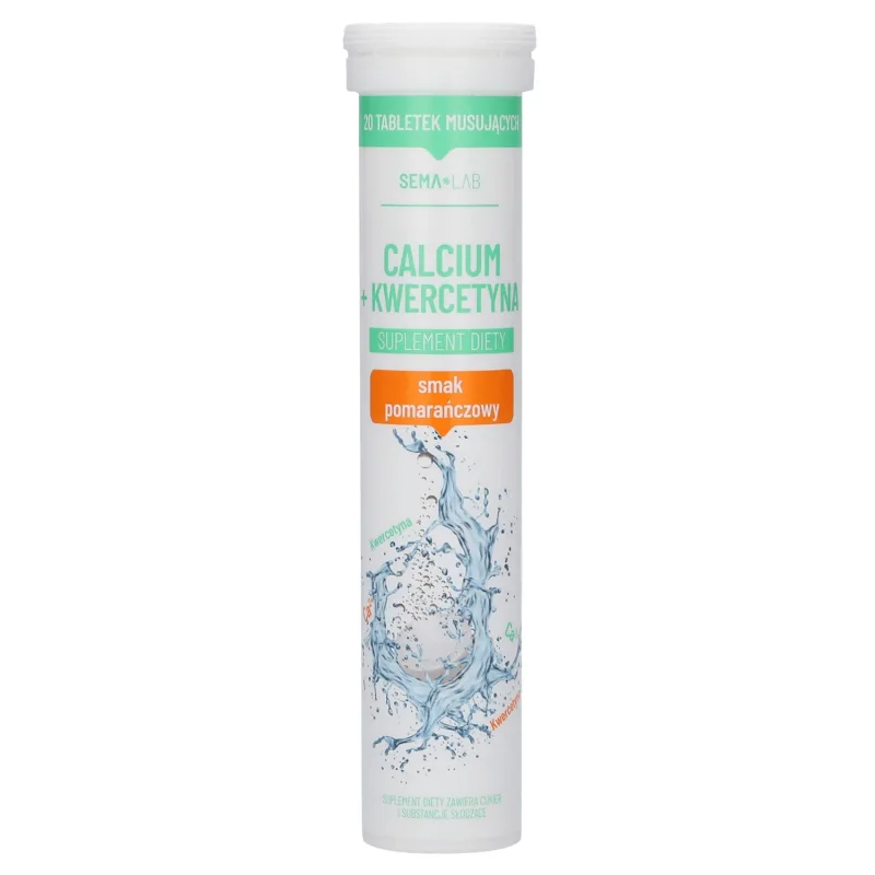 SEMA Lab Calcium + Quercetin, aromă de portocale, 20 comprimate efervescente — preț și oferte