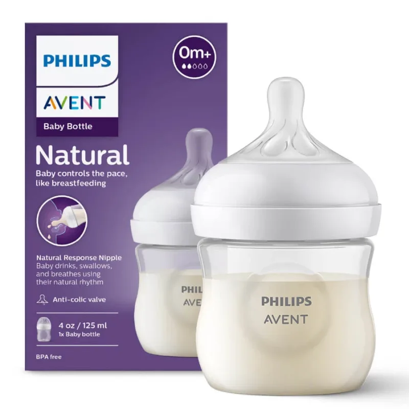 Avent Natural Response, biberon cu tetină reactivă, debit 2, SCY900/01, de la naștere, 125 ml PHILIPS AVENT — preț și oferte