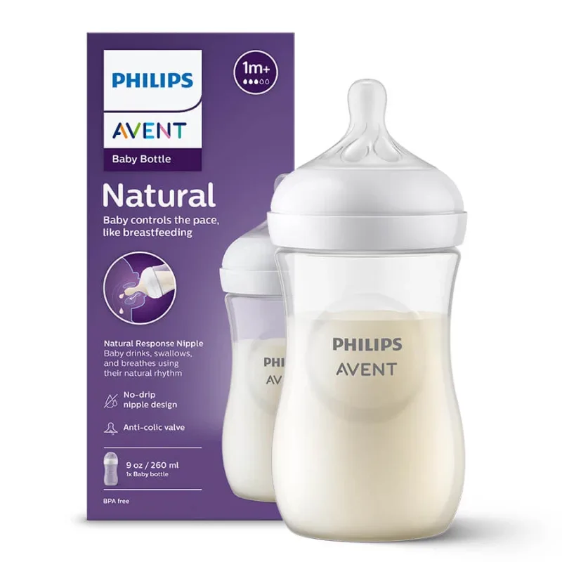 Avent Natural Response, biberon cu tetină reactivă, debit 3, SCY903/01, după 1 lună, 260 ml PHILIPS AVENT — preț și oferte