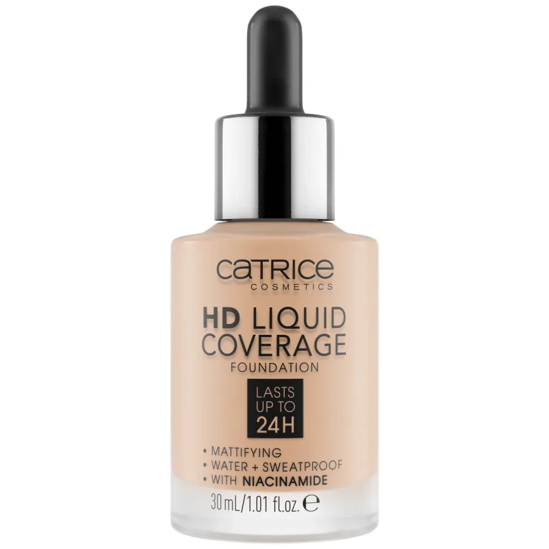 Catrice HD Liquid Coverage Foundation 24H, fond de ten cu acoperire lichidă, 030 Sand Beige, 30 ml — preț și oferte