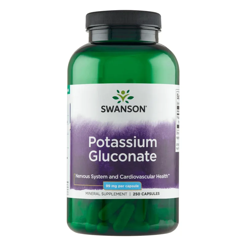 Swanson Gluconat de potasiu, gluconat de potasiu, 250 capsule — preț și oferte