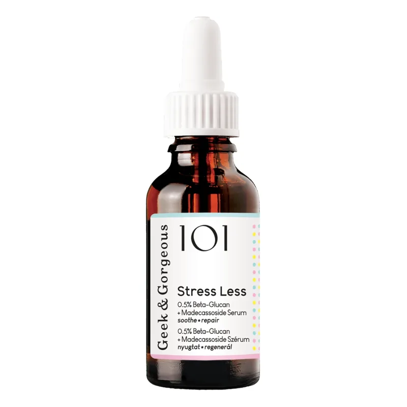 Geek &amp; Gorgeous Stress Less, ser regenerant cu beta-glucan și madecassoside 0,5%, 30 ml Geek&Gorgeous — preț și oferte
