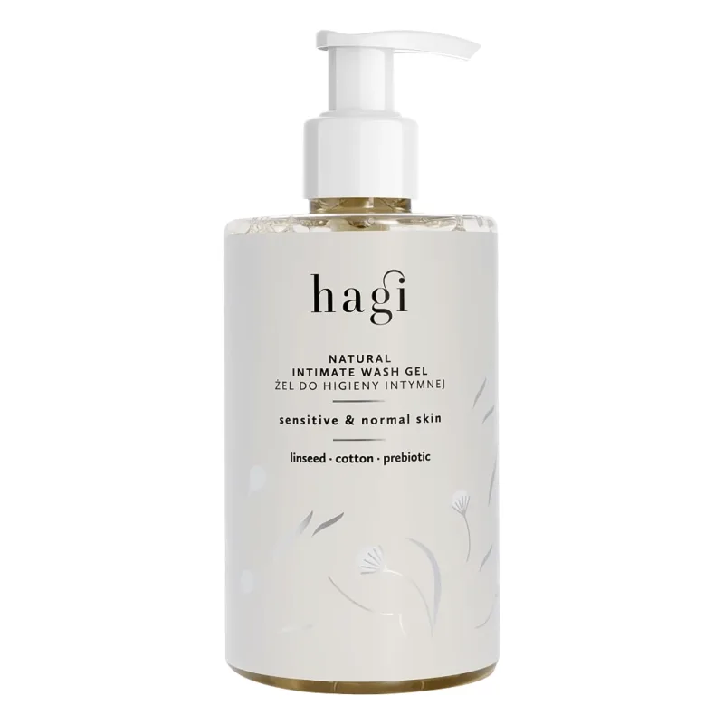 Hagi Flax and Cotton, gel natural de igienă intimă cu prebiotice, piele sensibilă și normală, 300 ml — preț și oferte