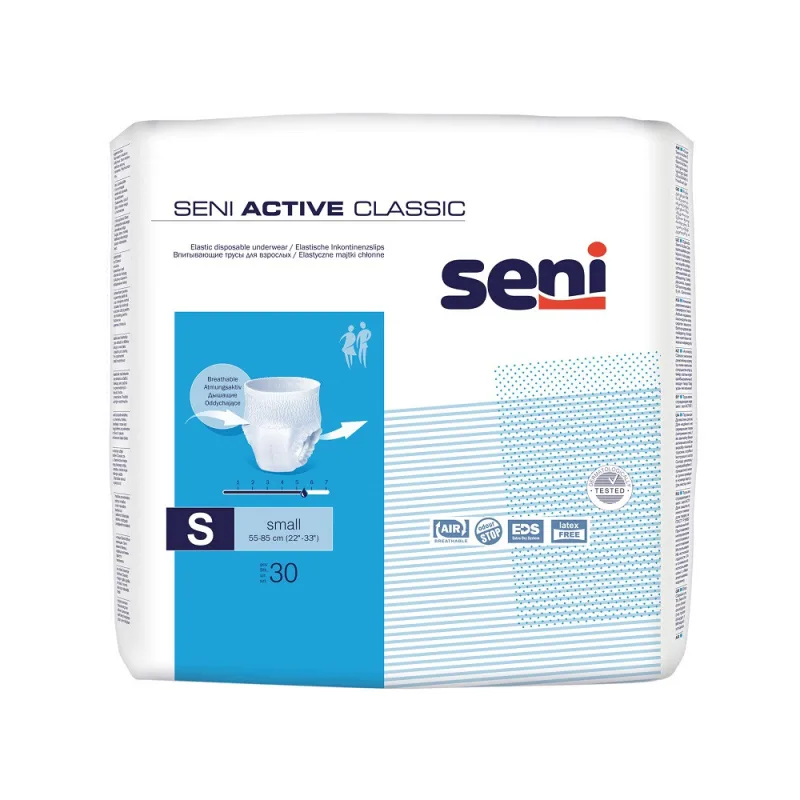 Scutece Chilot elastic Active Classic, Small, 30 bucati, Seni — preț și oferte