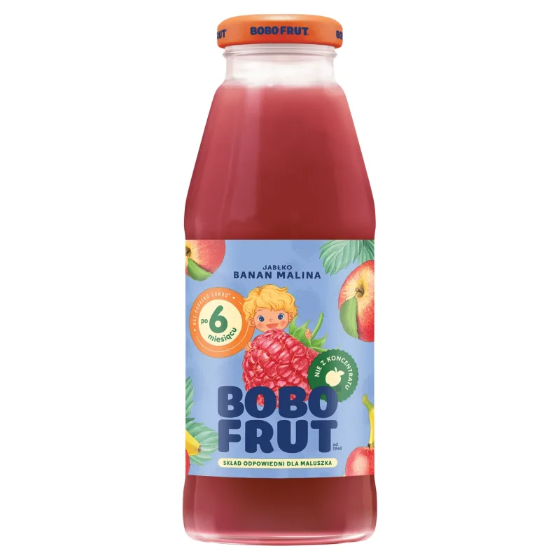 Bobo Frut Nectar de fructe, mere, banane, zmeură, după 6 luni, 300 ml — preț și oferte